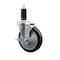 Service Caster 5'' Black Poly Swivel 1-1/4'' Expanding Stem Caster with Brake SCC-EX20S514-PPUB-BLK-TLB-114 - alternate 1